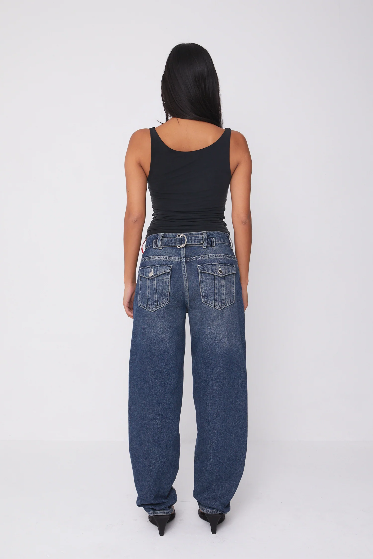Joan Soft Barrel Jeans, Dark Fade - Image 4