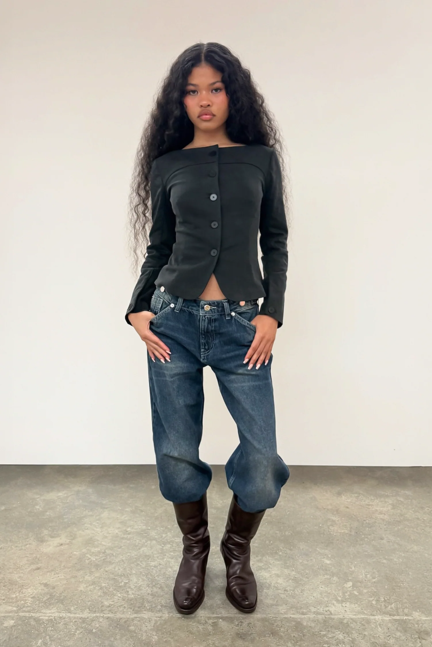 Bardot Top, Onyx - Image 7