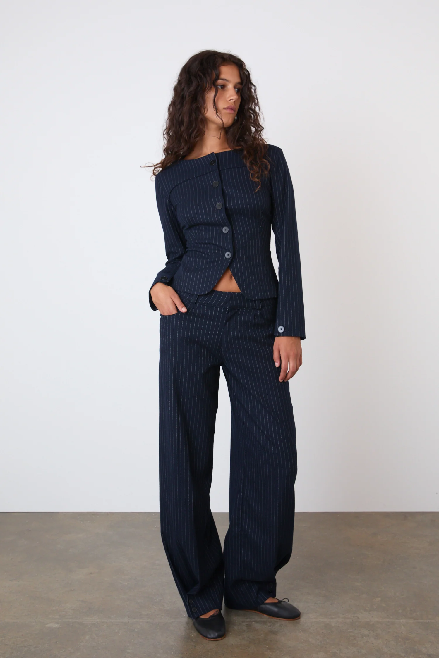 Bardot Top, Ink - Image 4