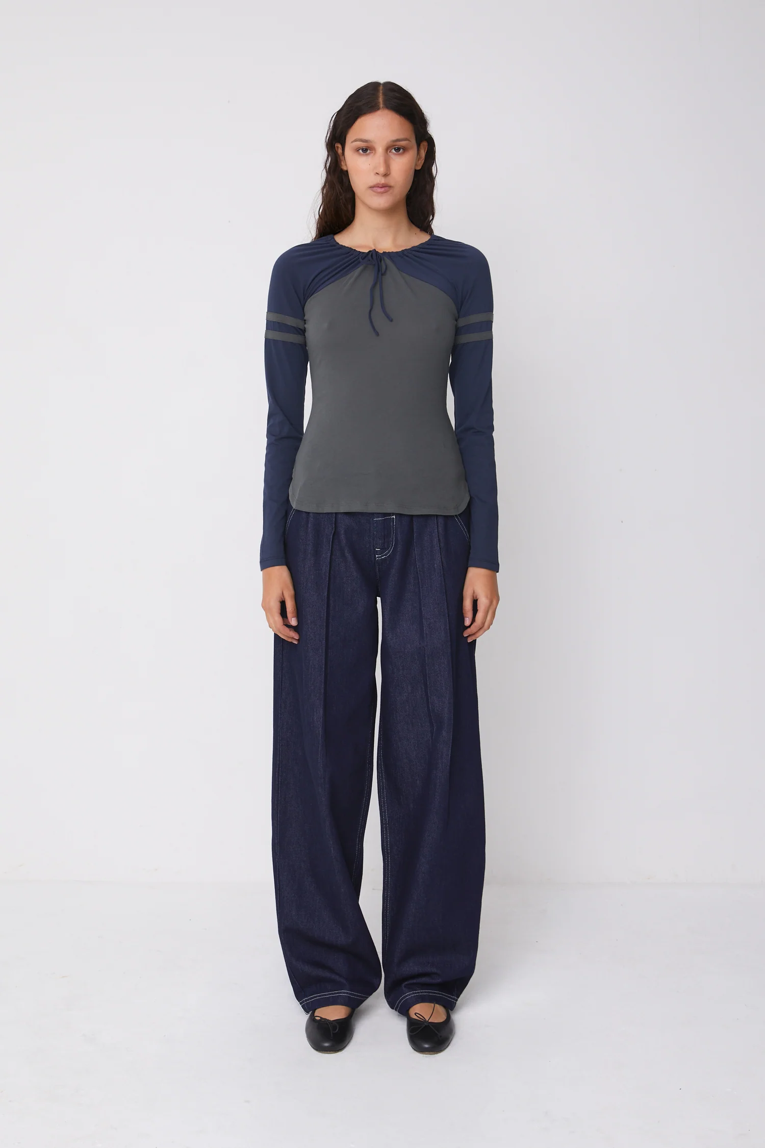 Bebe Long Sleeve Top, Moonlight - Image 3