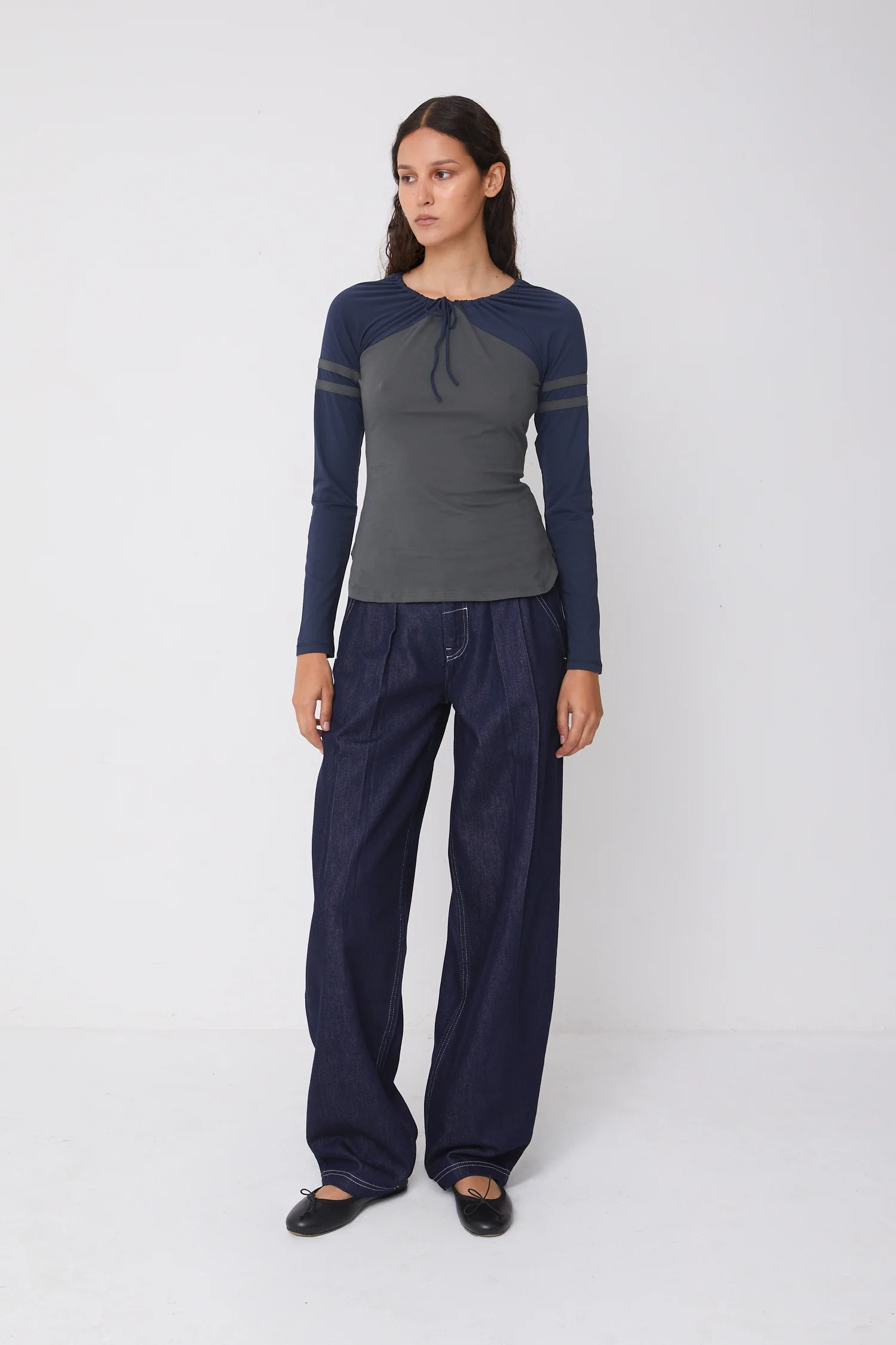 Bebe Long Sleeve Top, Moonlight - Image 4