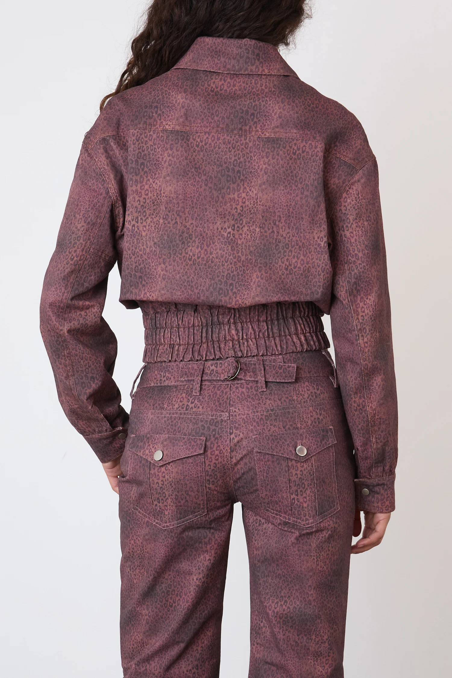 The Cicely Bomber Jacket, Red Leopard - Image 6