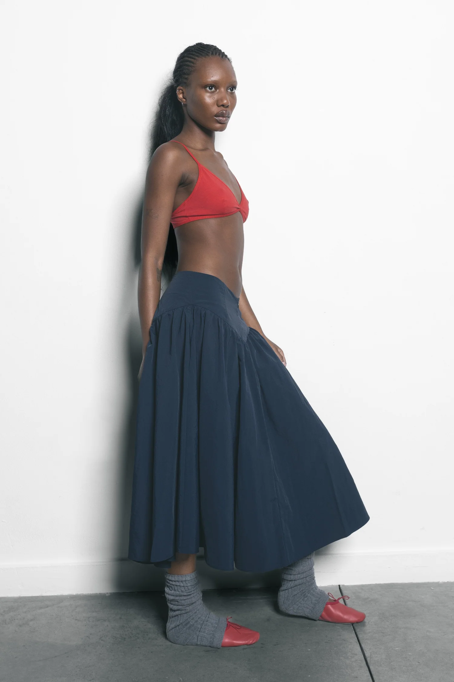 Deba Midi Skirt, Midnight - Image 10