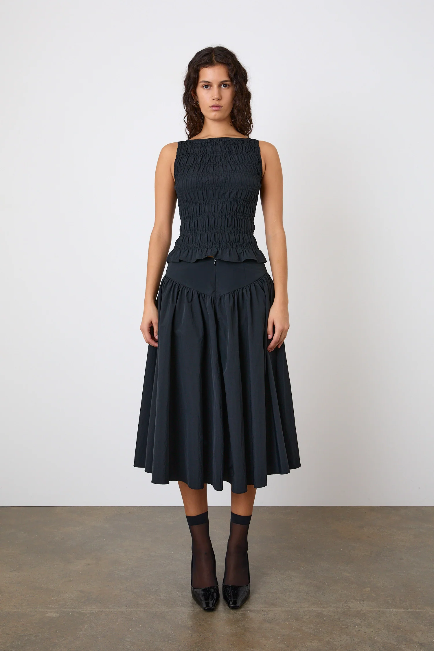 Deba Midi Skirt, Onyx - Image 4