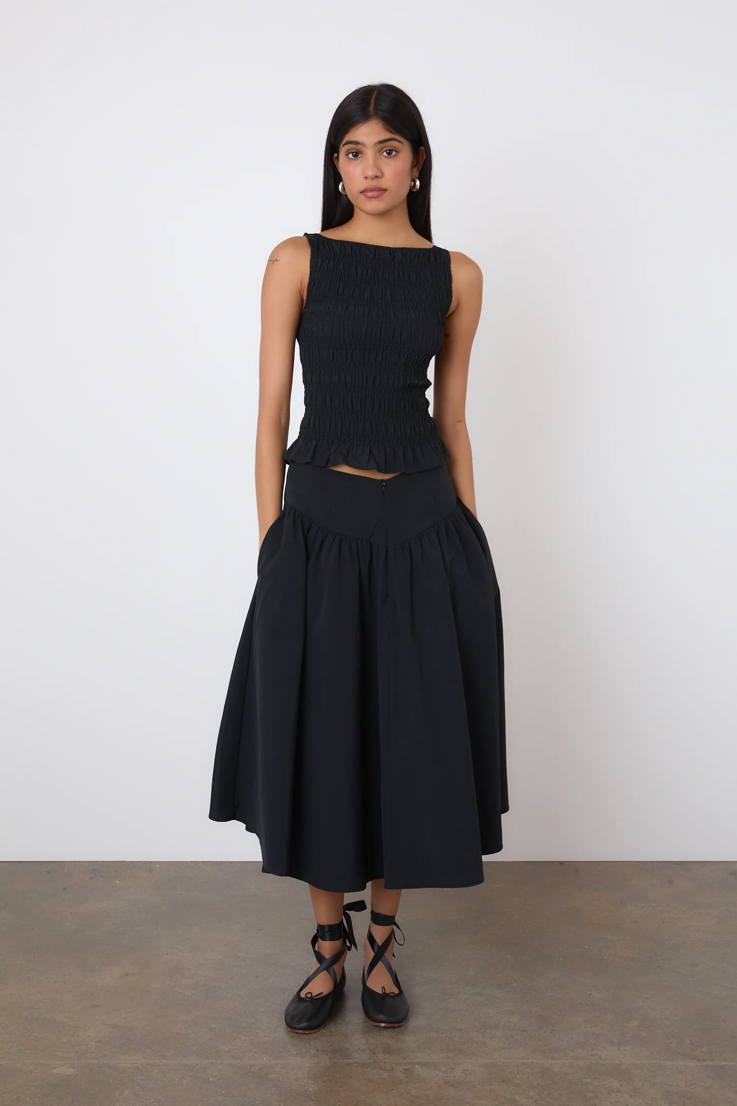 Deba Midi Skirt, Onyx - Image 9