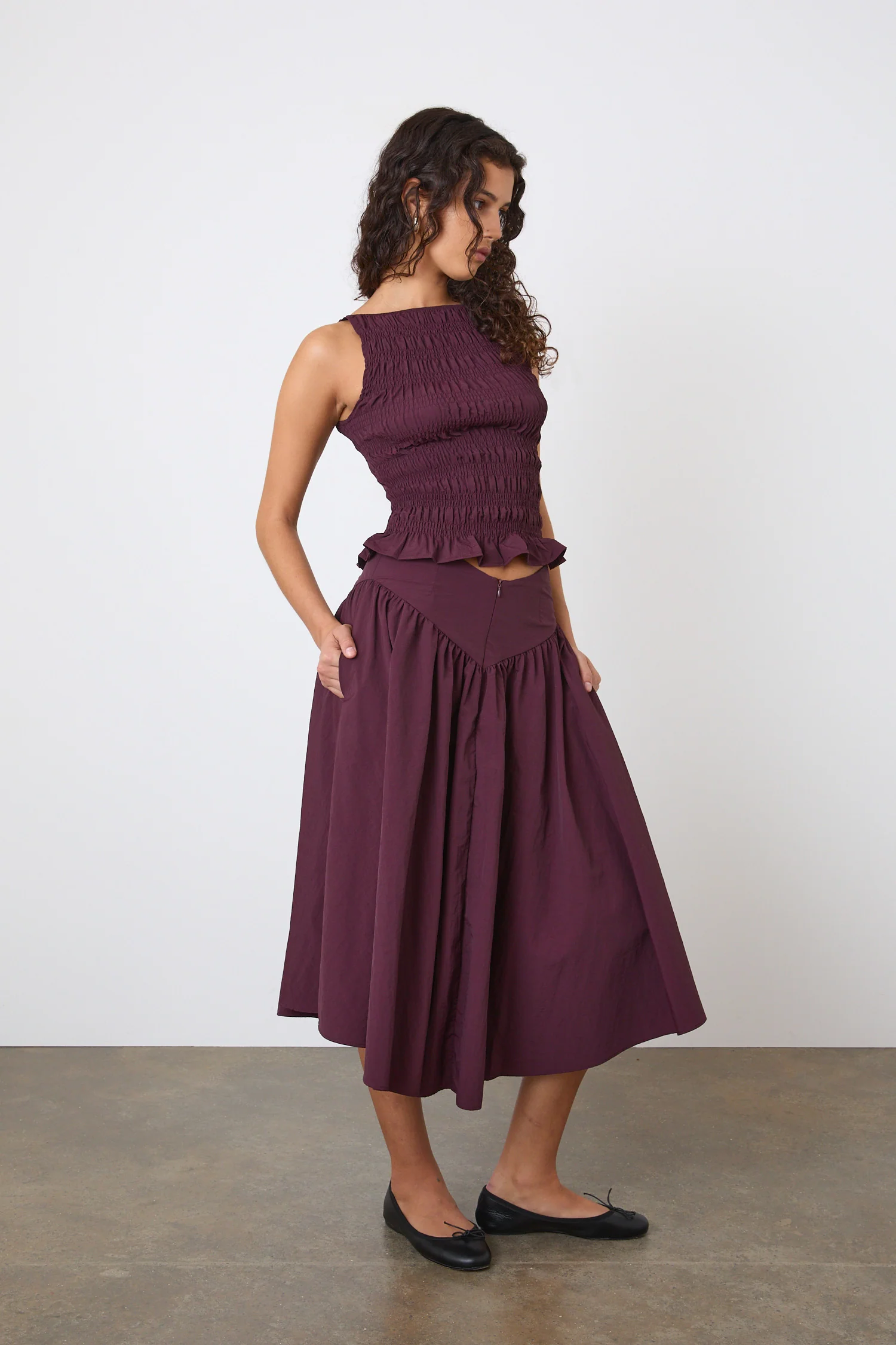 Deba Midi Skirt, Robin | Liberty London Exclusive - Image 4