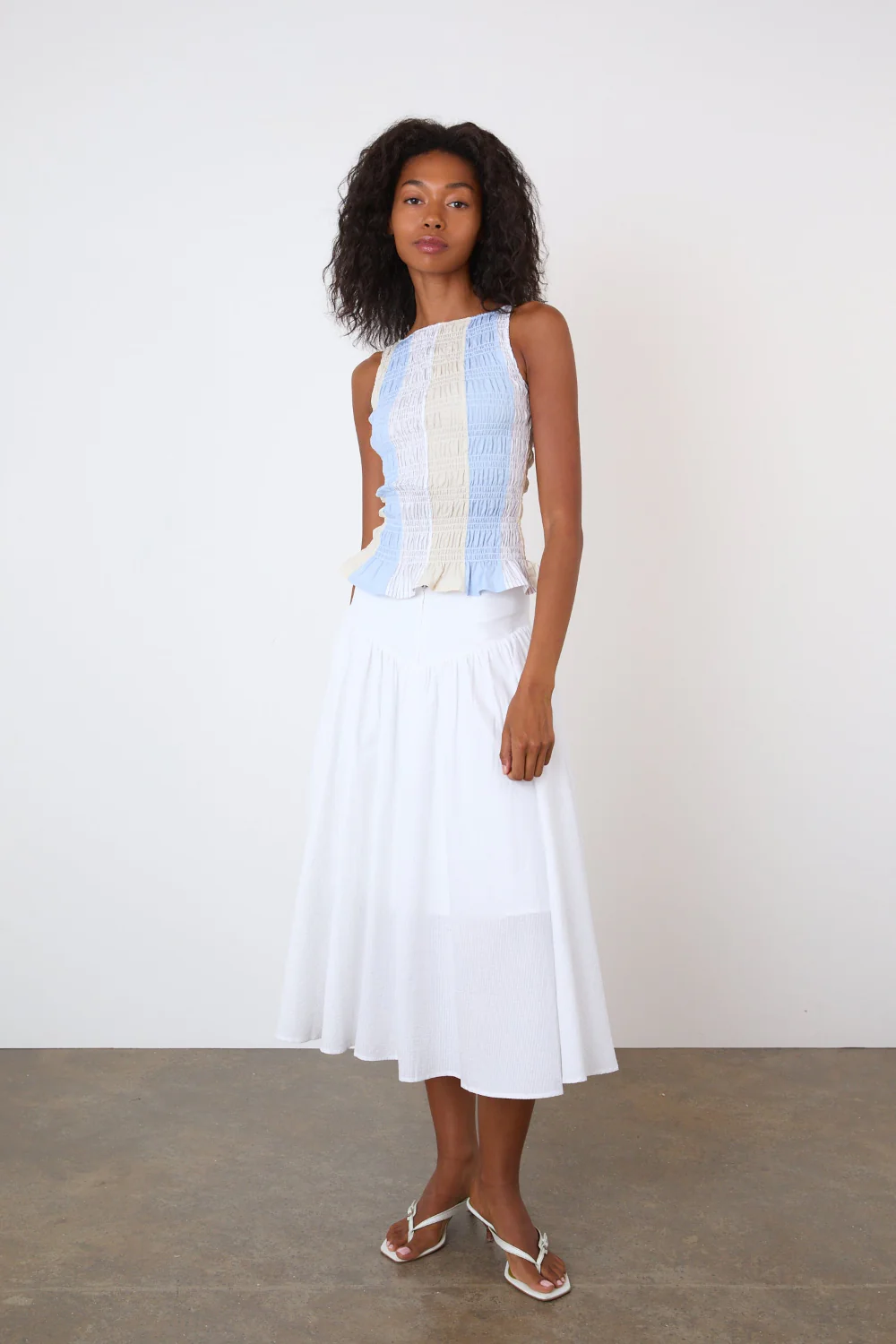 The Deba Stripe Top, Sea Glass - Image 3