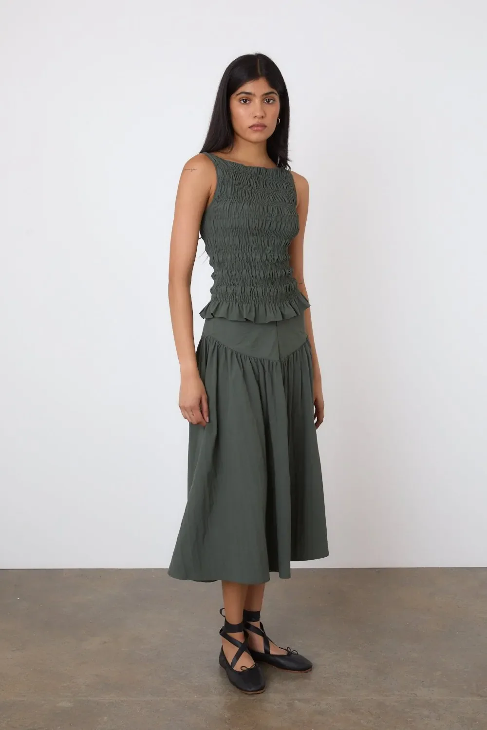 Deba Top, Slate Green - Image 3