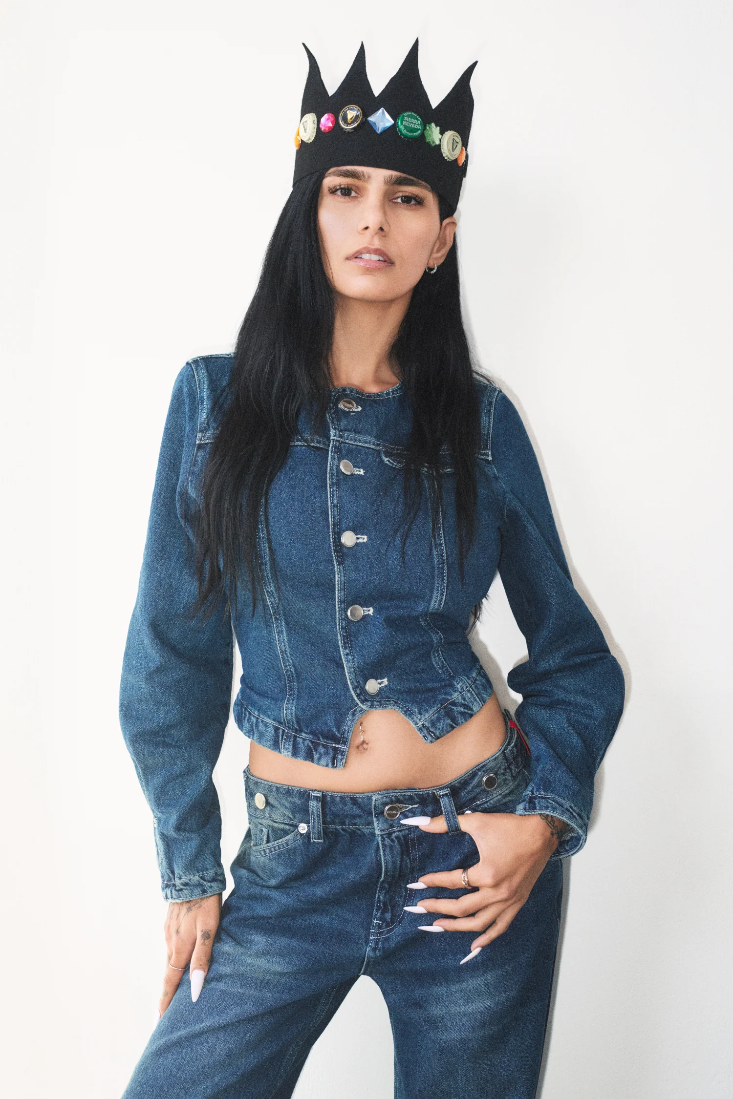 The Goldie Fitted Denim Jacket, Dark Fade - Image 6