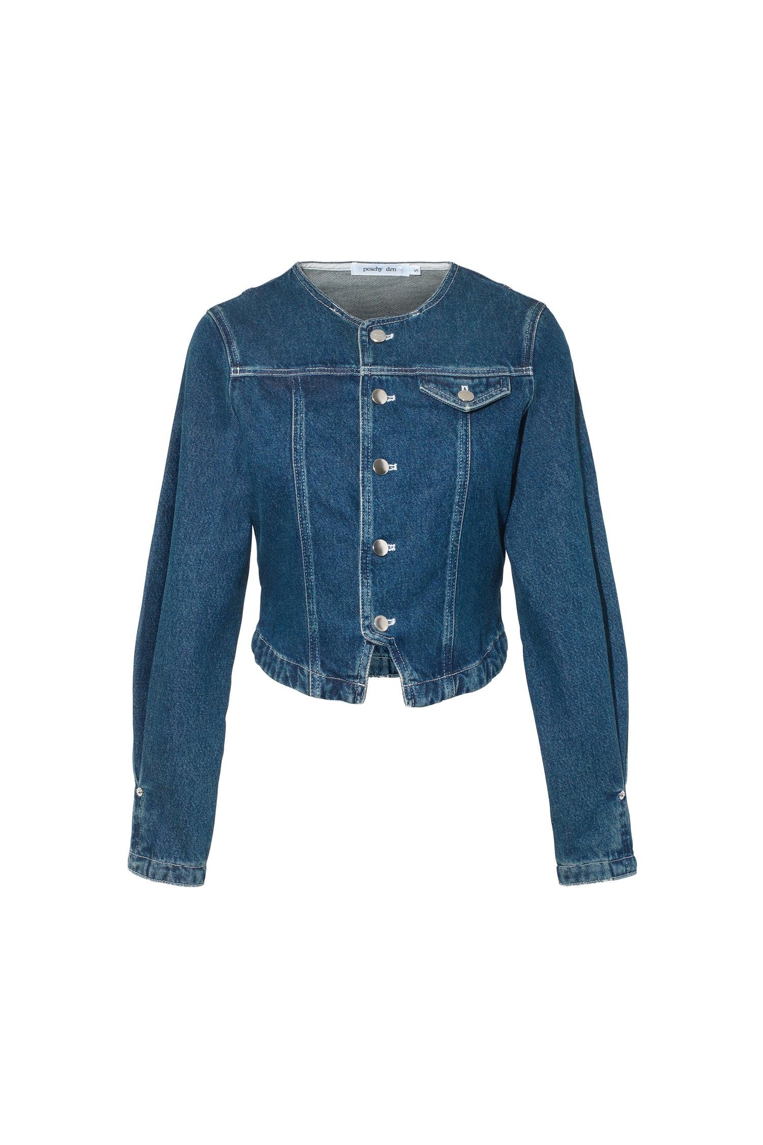 The Goldie Fitted Denim Jacket, Dark Fade - Image 9