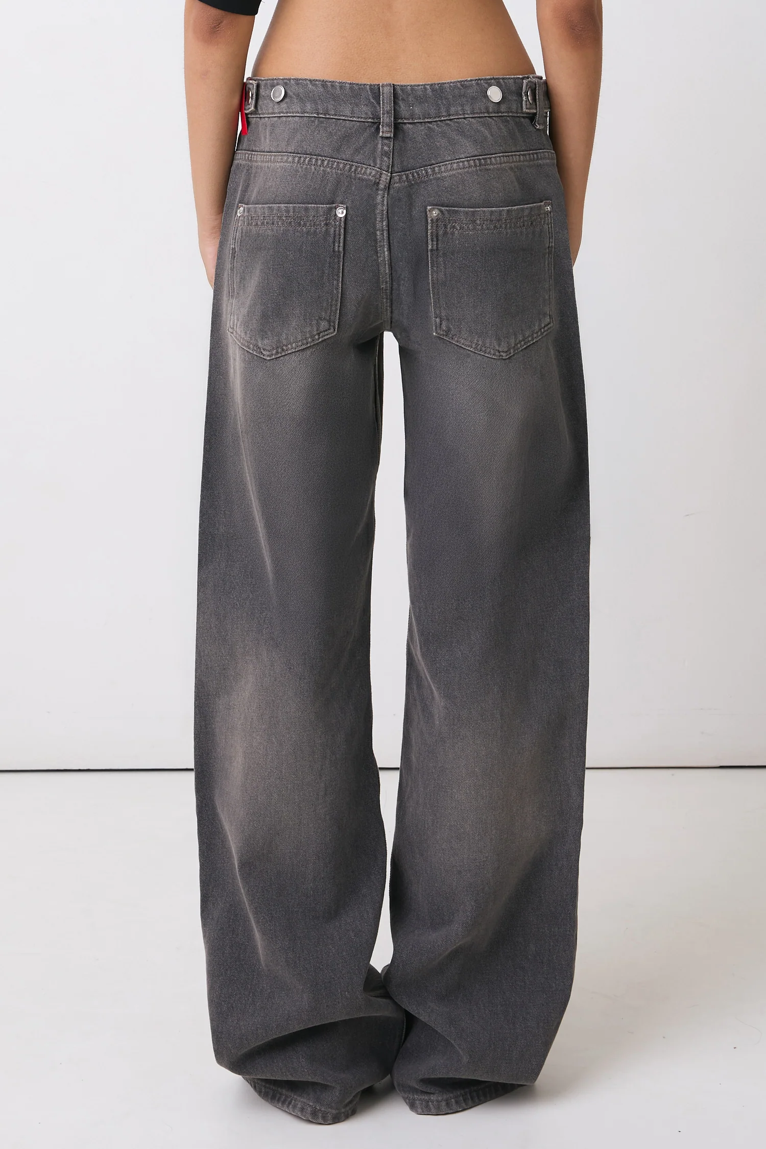 Goldie Relaxed Leg Jeans, Grey Wash - Image 6