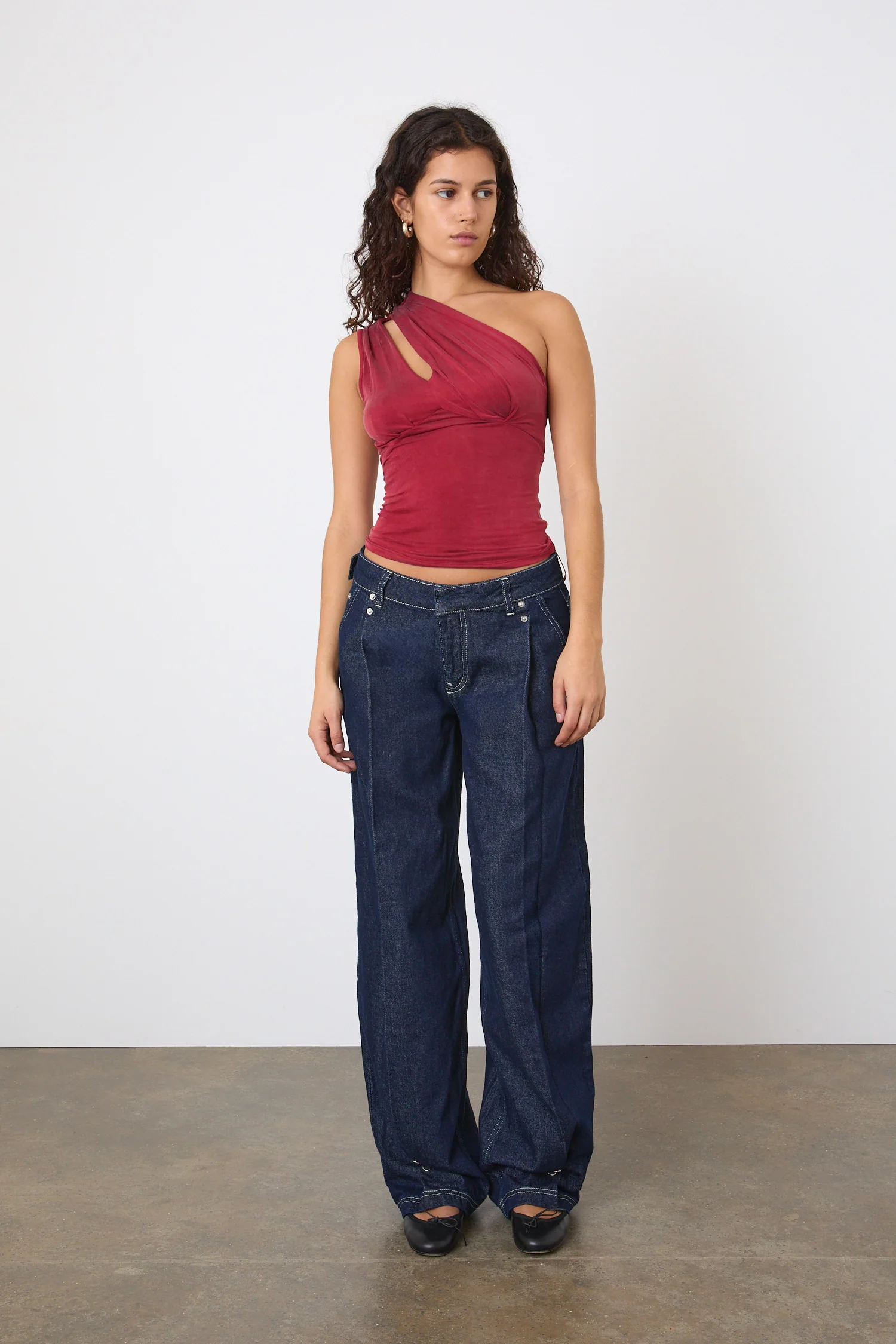 Kylie Asymmetric Top, Red Sandstone - Image 4