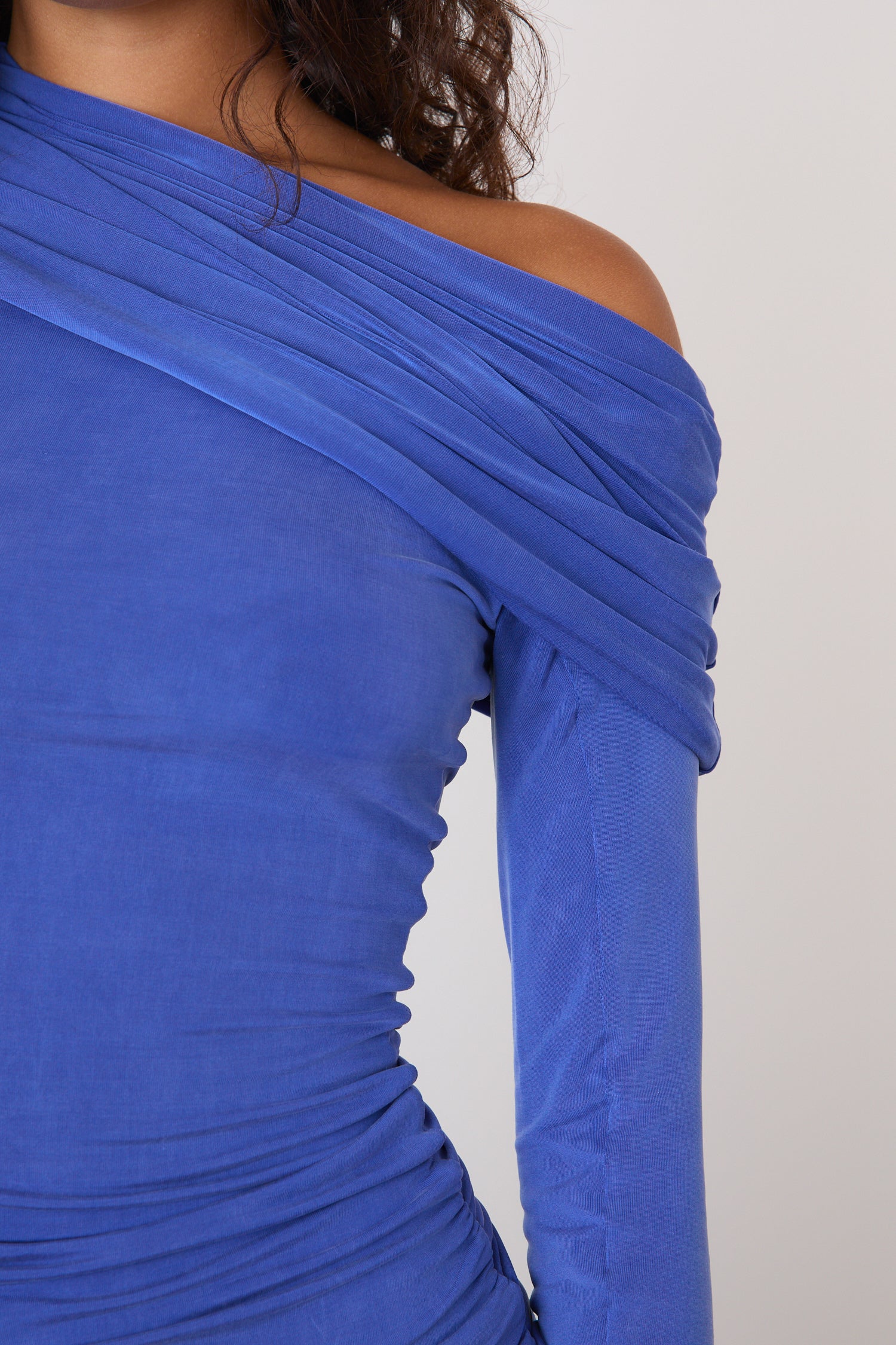 Kylie Cold Shoulder Top, Lapis - Image 8