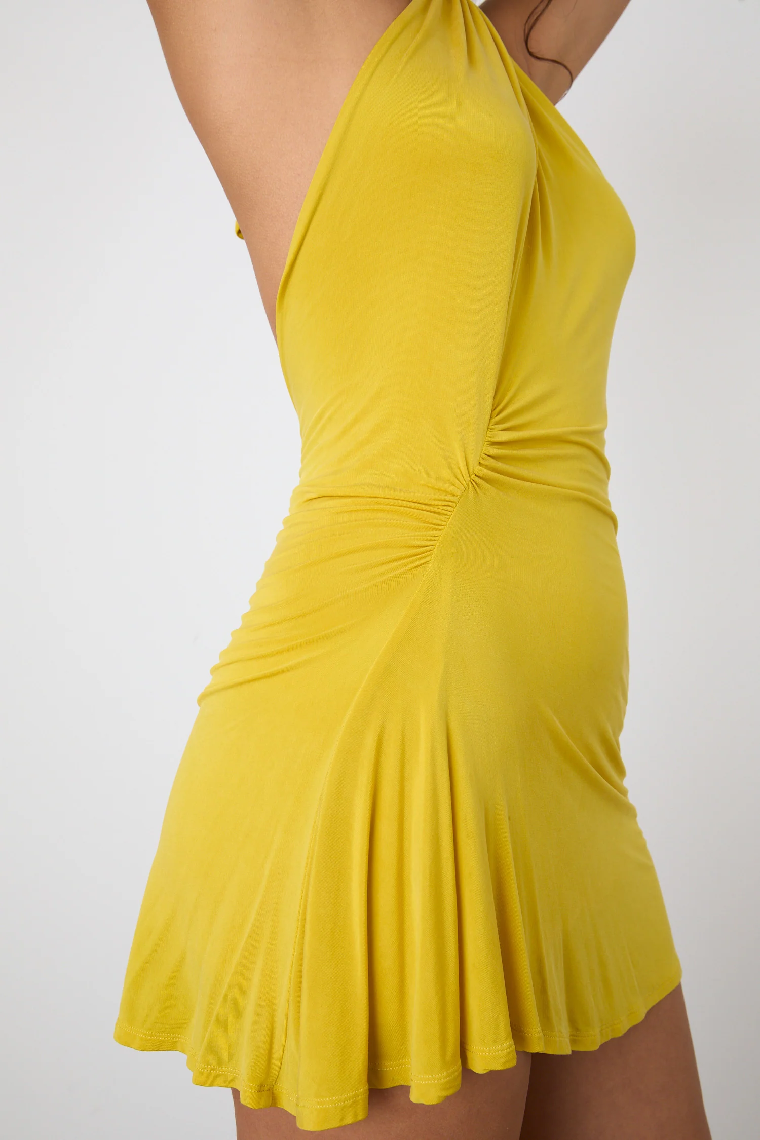 The Kylie Halter Knot Dress, Dijon - Image 6