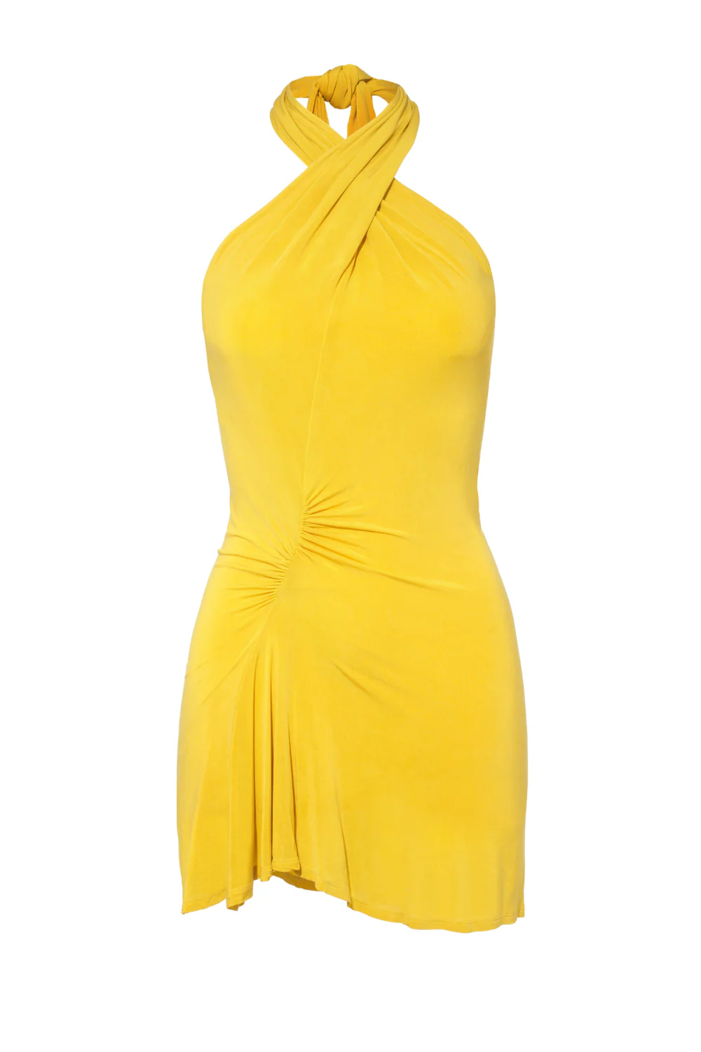 The Kylie Halter Knot Dress, Dijon - Image 8