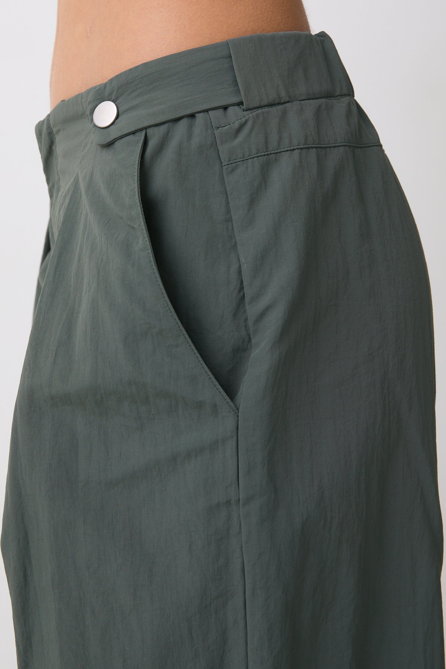 Lola Drawcord Trousers, Slate Green - Image 6