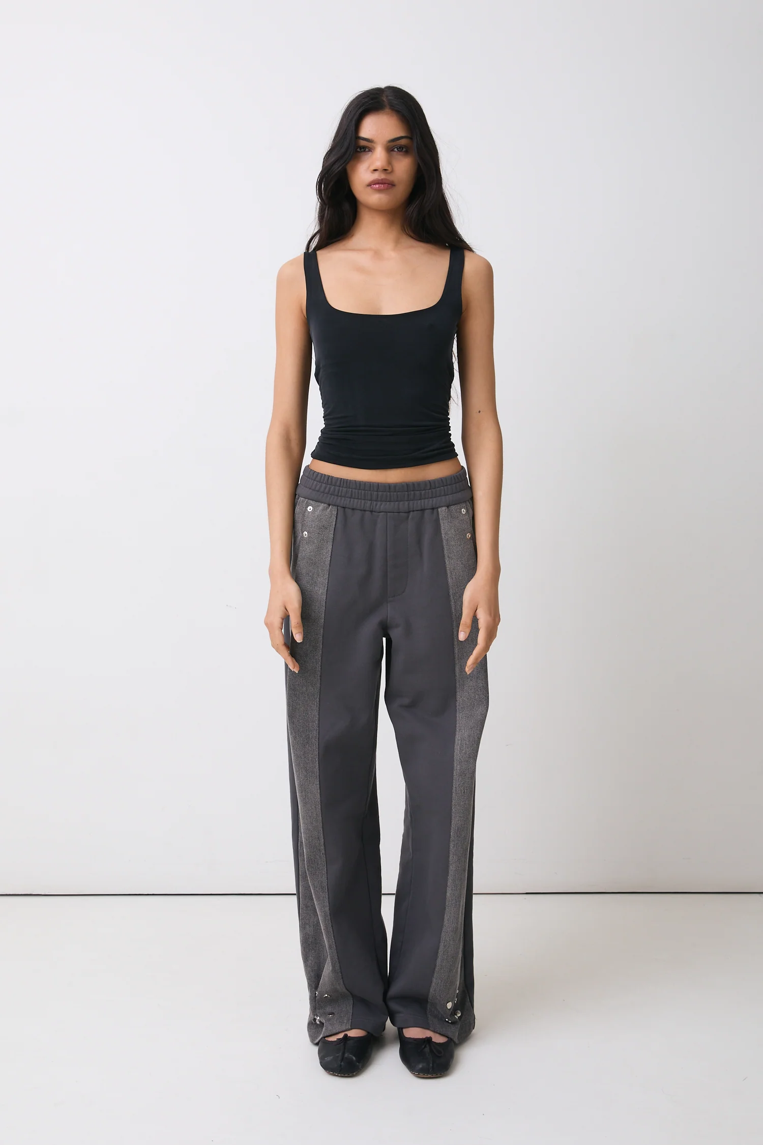 Mercy Track Trousers, Grey Marl