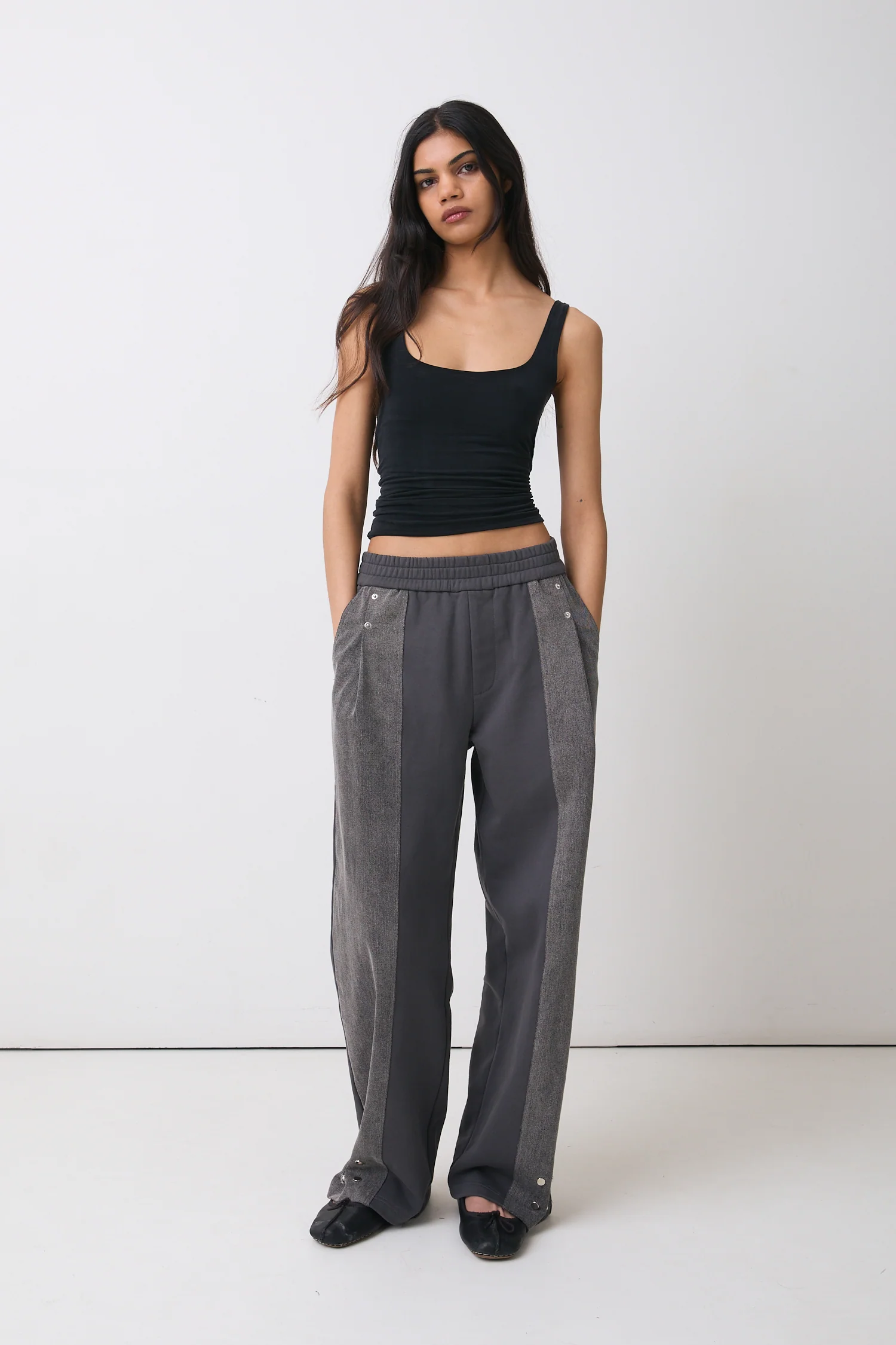 Mercy Track Trousers, Grey Marl - Image 5