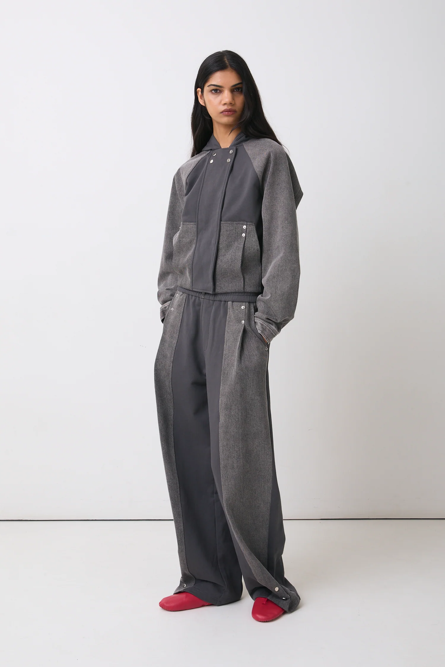 Mercy Track Trousers, Grey Marl - Image 6