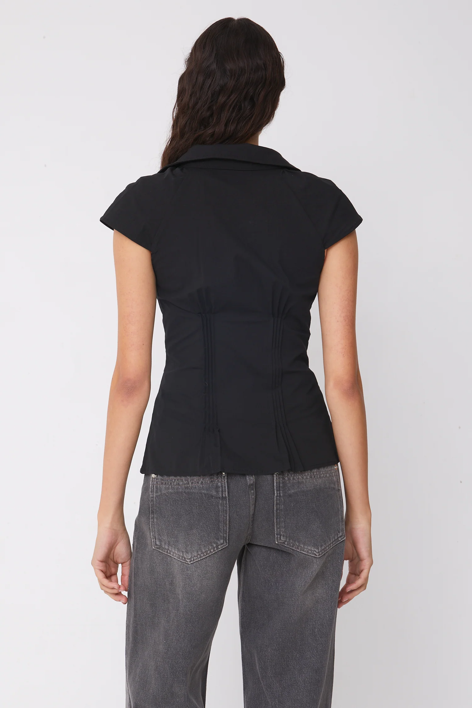 Missy Asymmetric Blouse, Onyx - Image 5