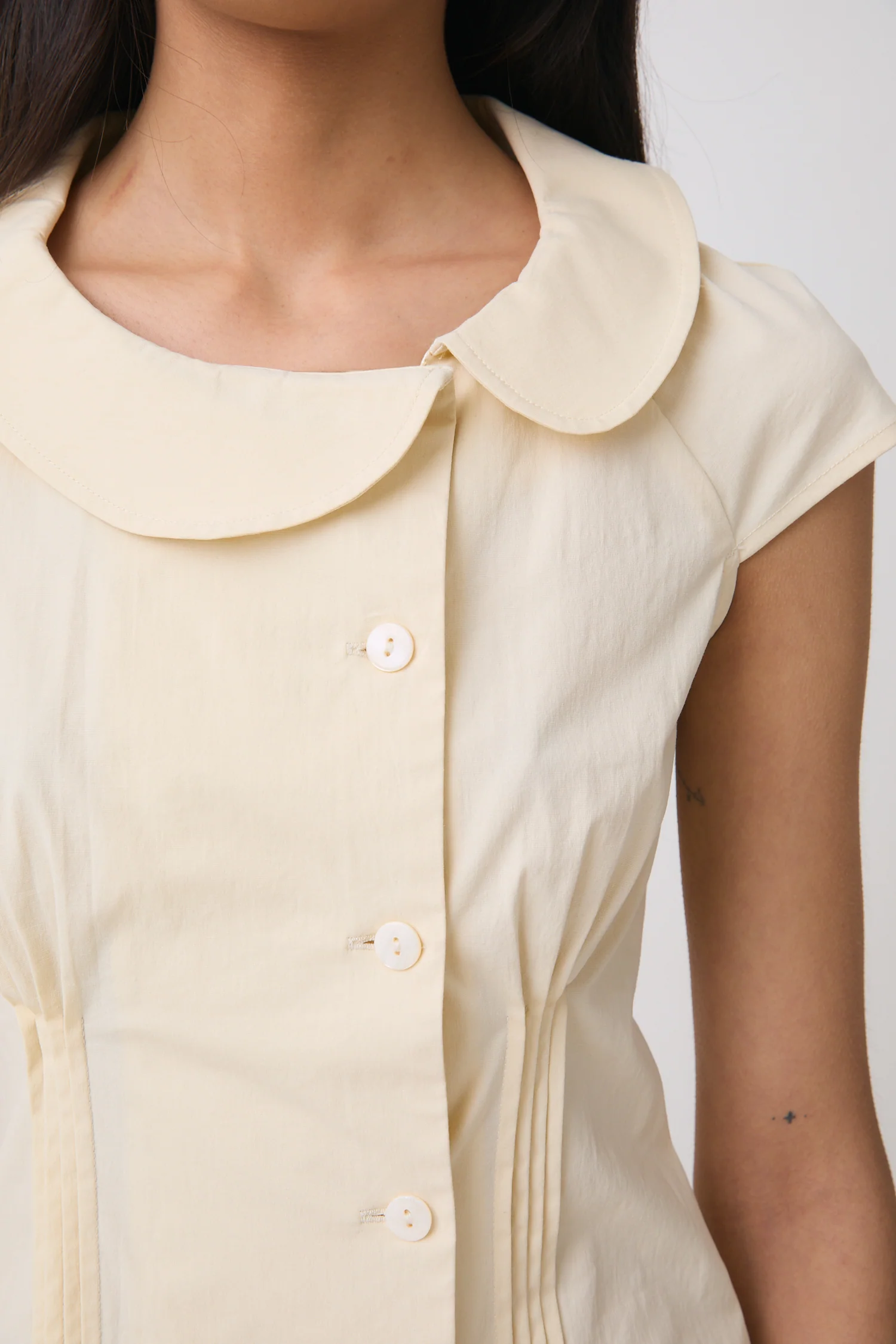Missy Asymmetric Blouse, Parchment - Image 4