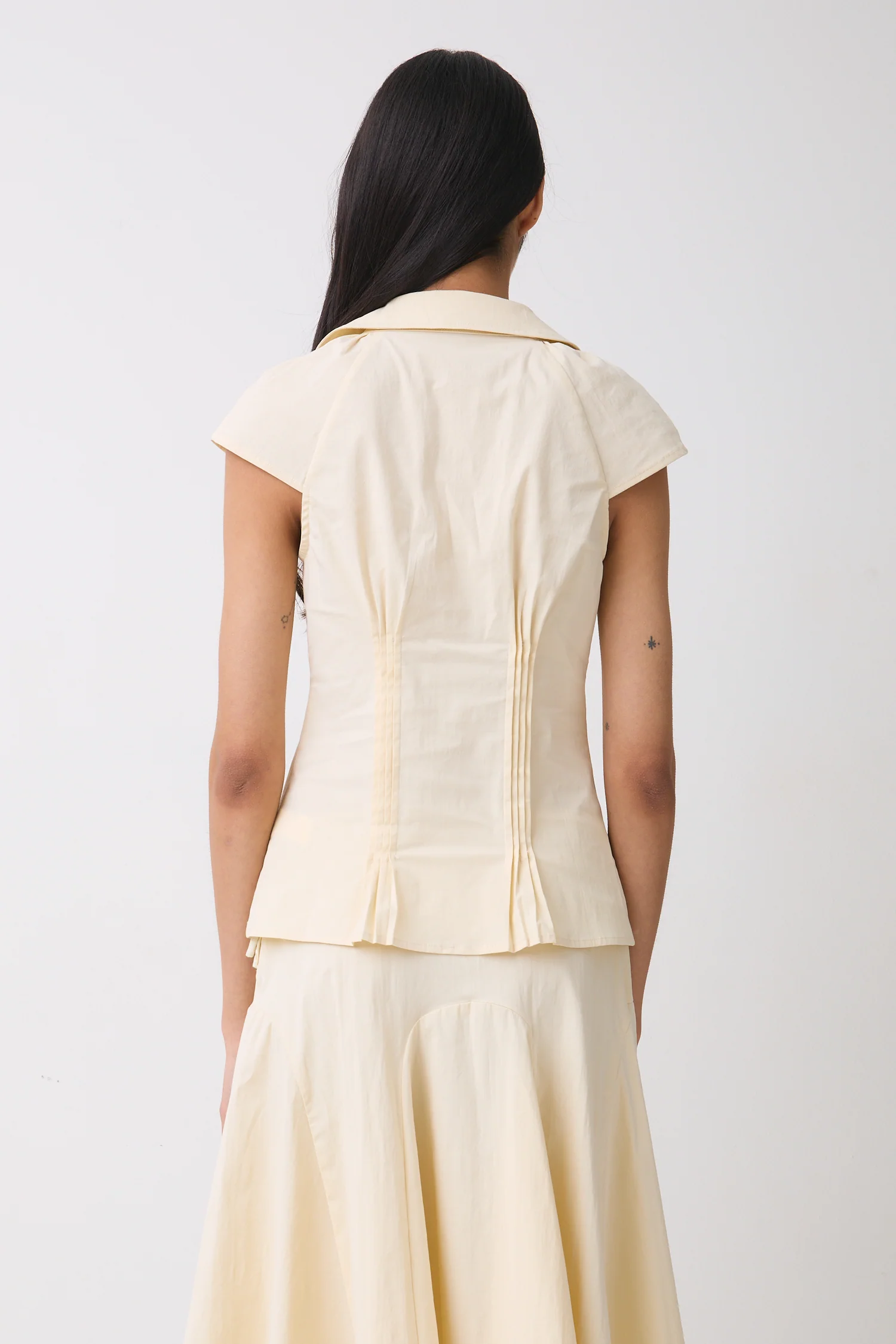 Missy Asymmetric Blouse, Parchment - Image 6
