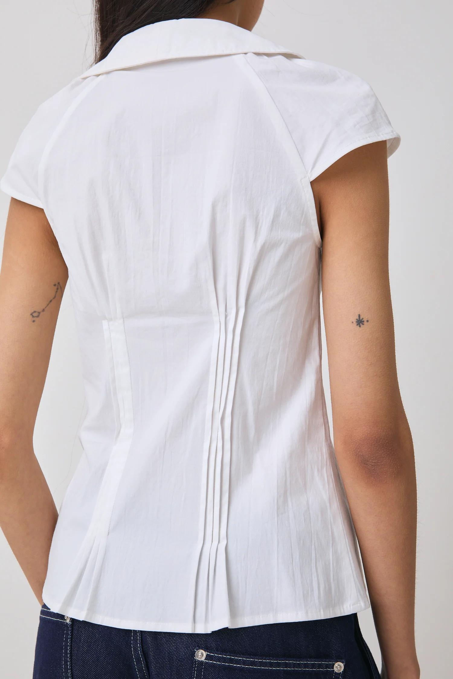 Missy Asymmetric Blouse, Porcelain - Image 6