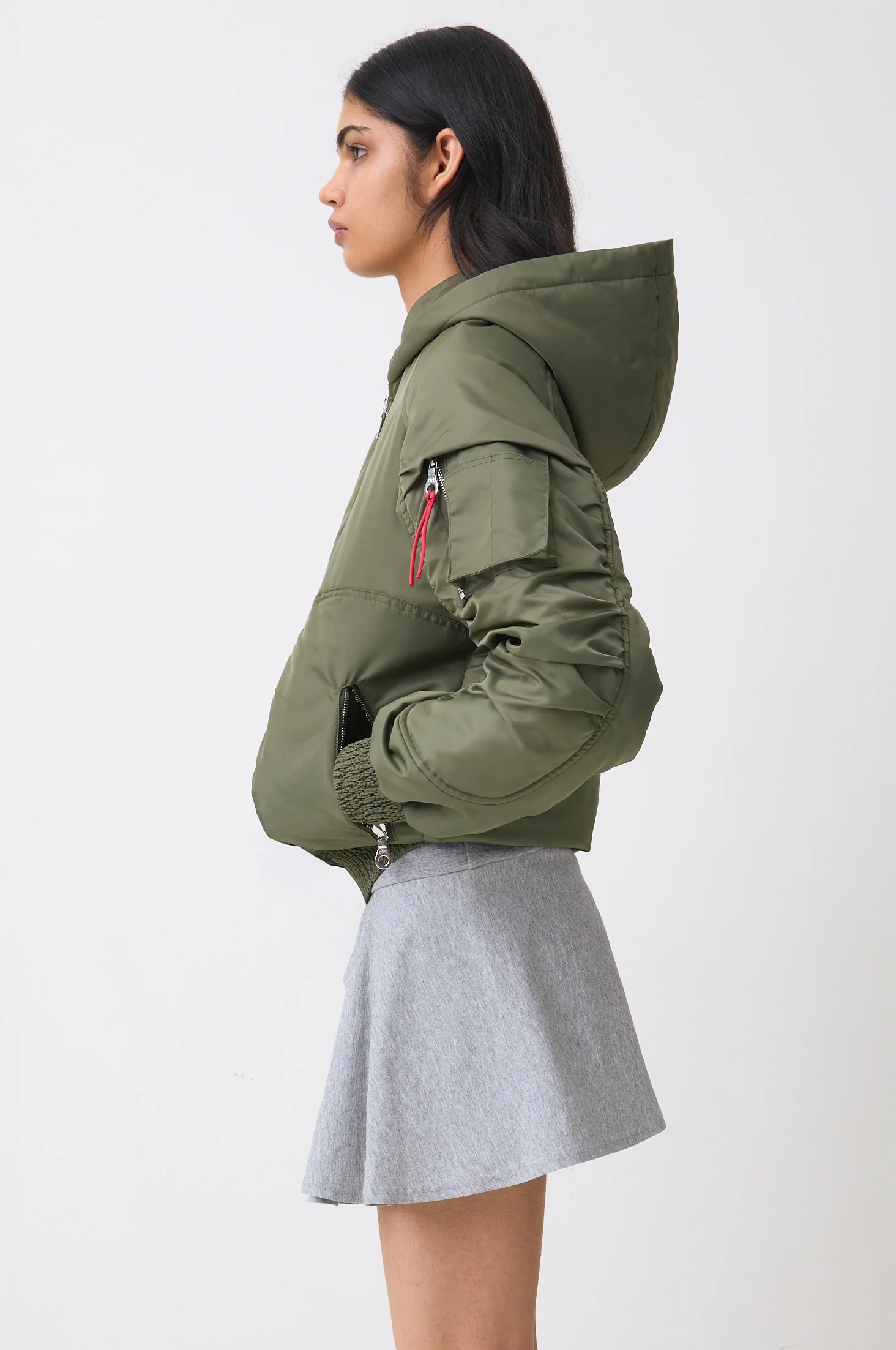Penny Spring Bomber Jacket, Moss - Image 4