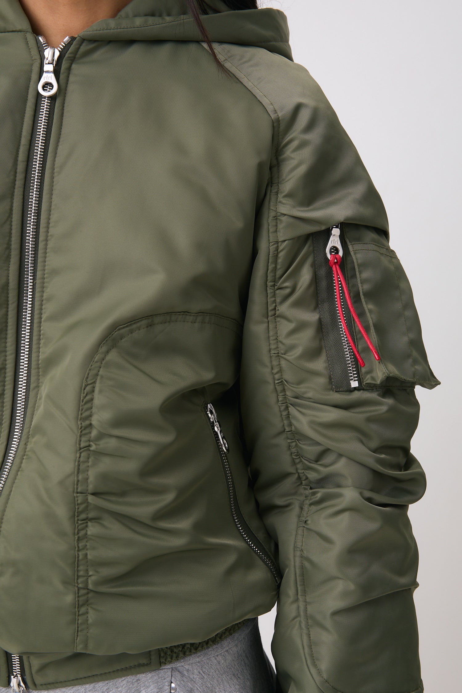 Penny Spring Bomber Jacket, Moss - Image 6