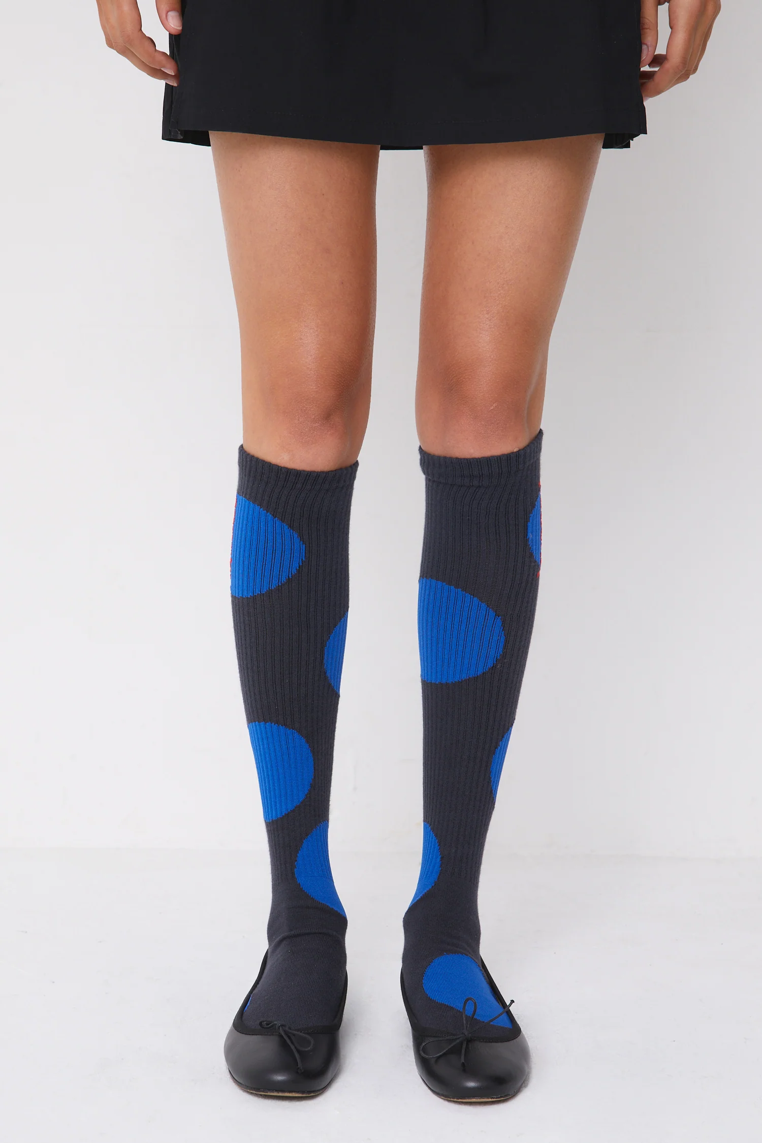 Polka Dot Socks, Blue / Black - Image 4