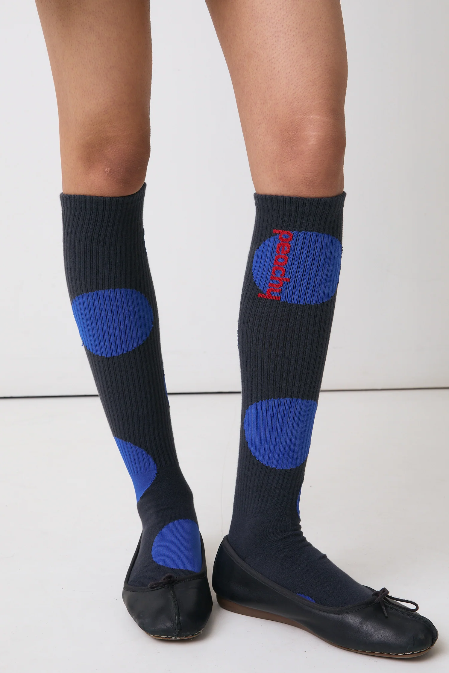 Polka Dot Socks, Blue / Black - Image 6