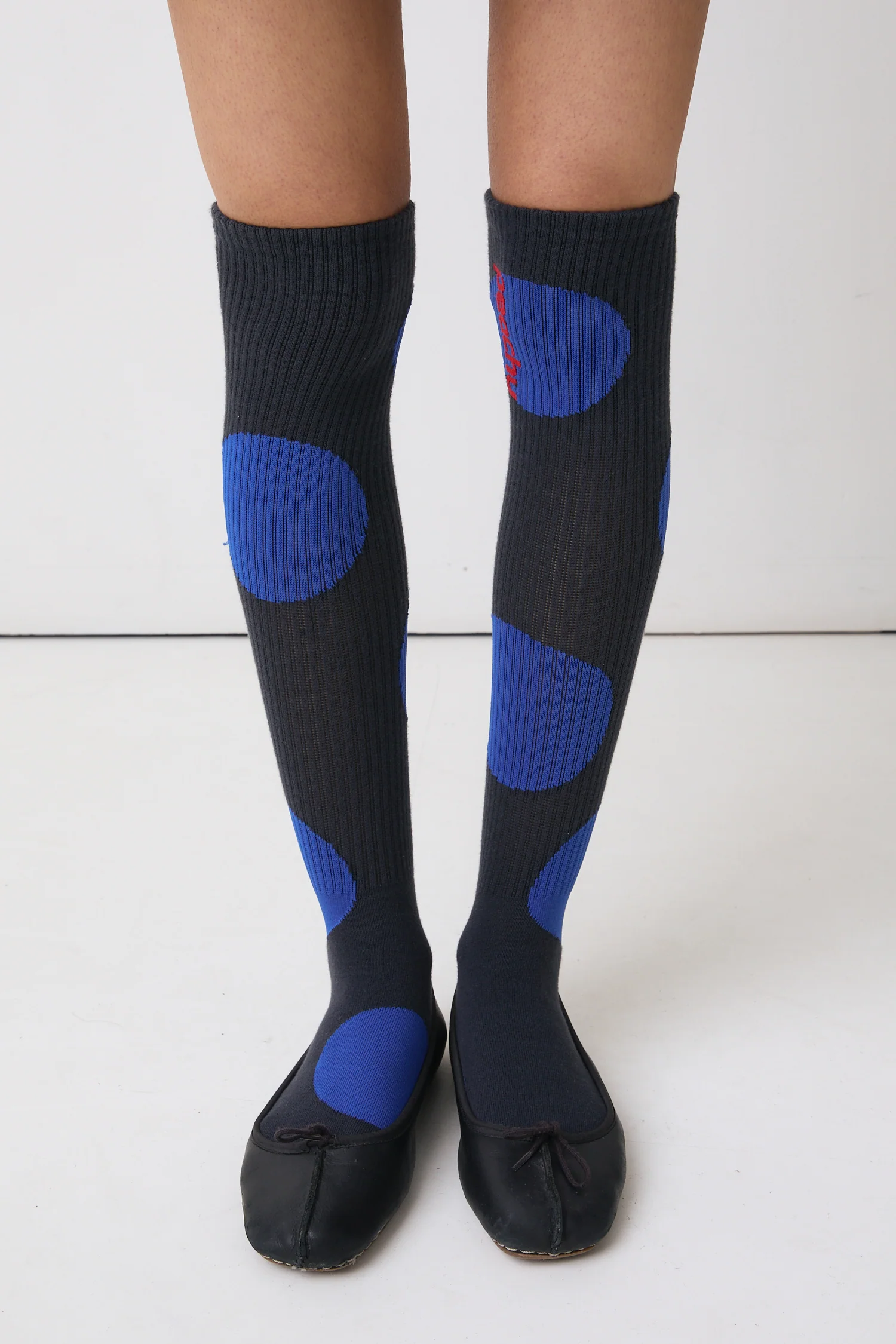 Polka Dot Socks, Blue / Black - Image 8
