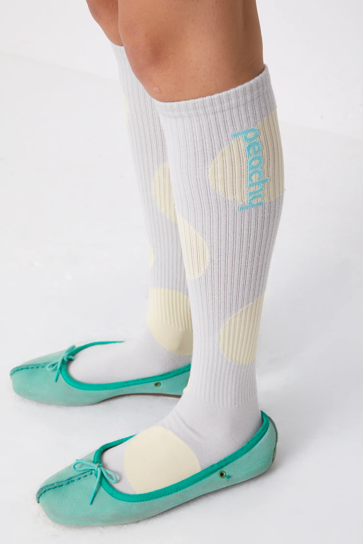 Polka Dot Socks, Parchment / Grey - Image 4