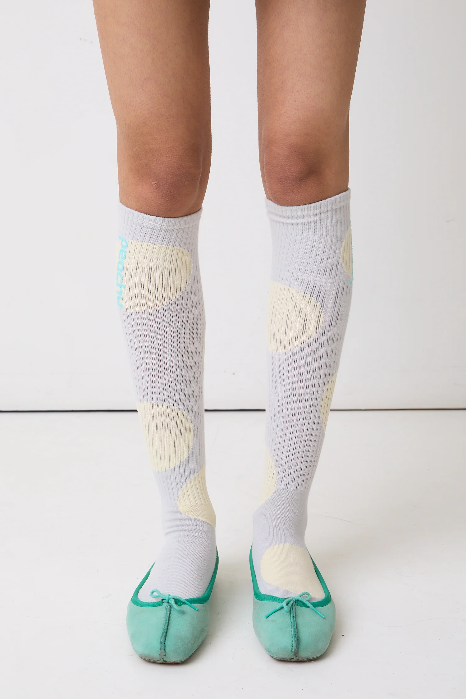Polka Dot Socks, Parchment / Grey - Image 5