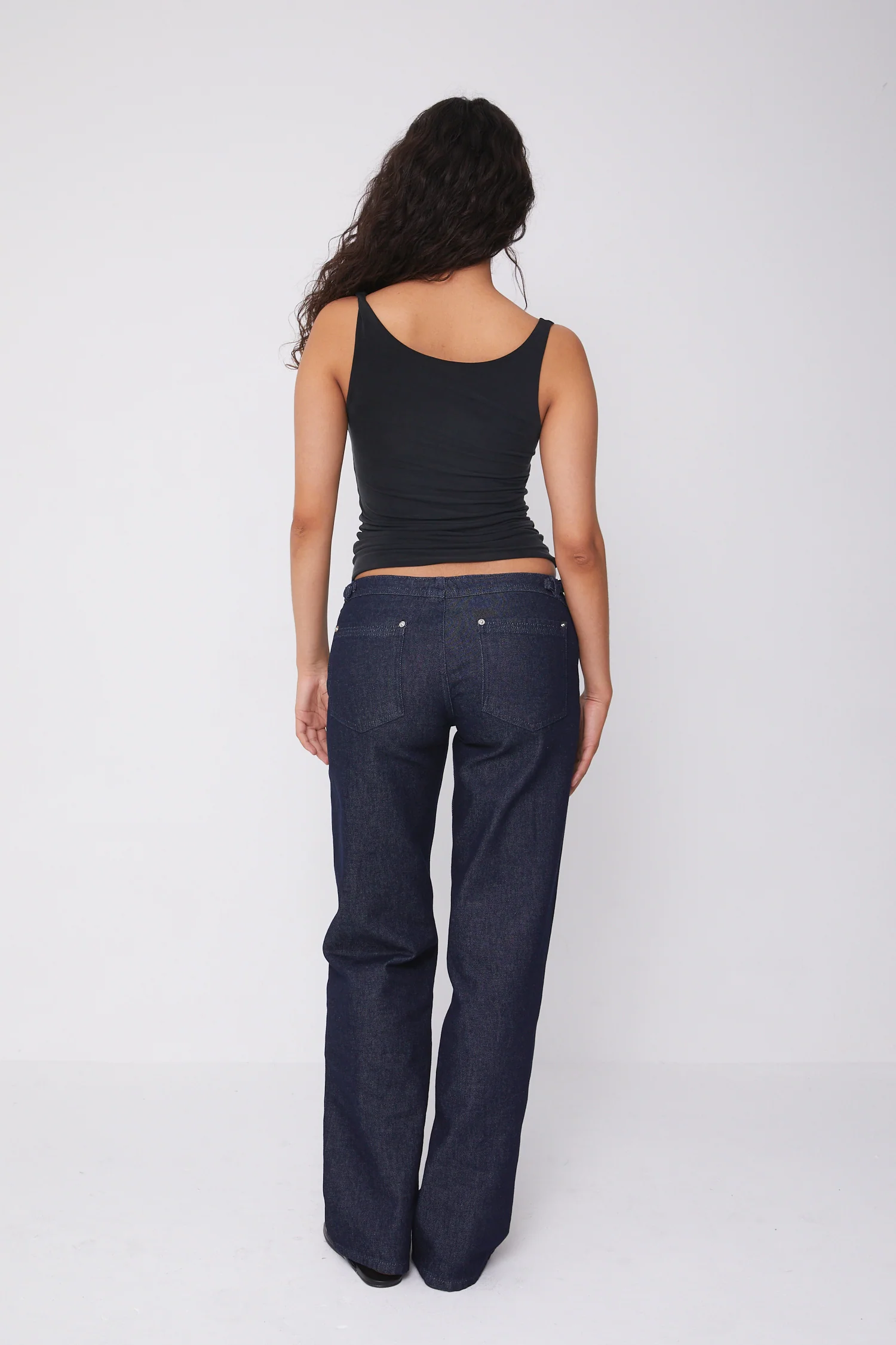 Stevie Low Rise Jeans, Indigo Rinse - Image 4